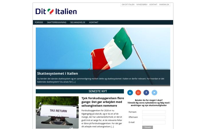 Posnetek zaslona dititalien.dk