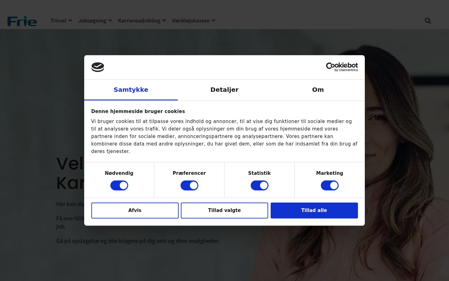 Képernyőkép a bármilyen interakció előtt megjelenő hozzájárulási bannerről