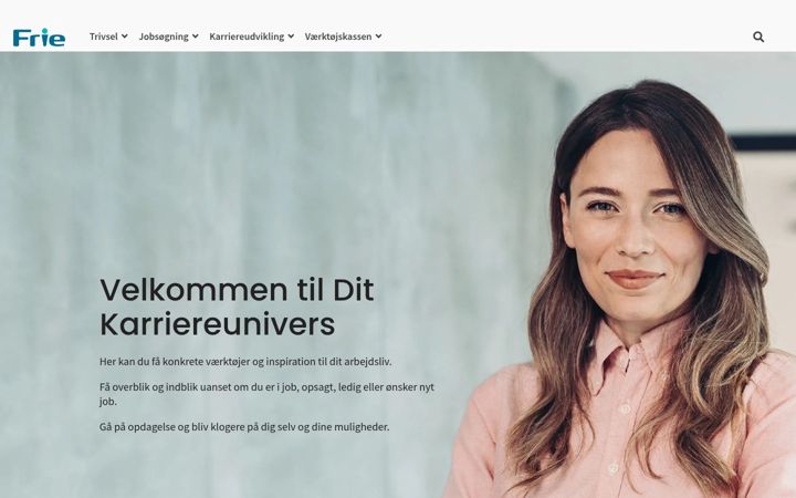 Posnetek zaslona ditkarriereunivers.dk