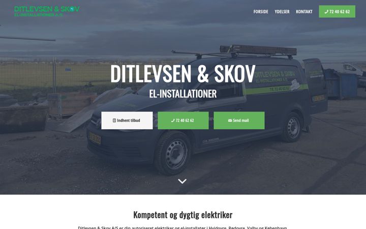 Posnetek zaslona ditlevsen-skov.dk