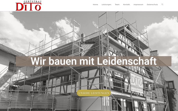 Screenshot of dito-geruestbau.de
