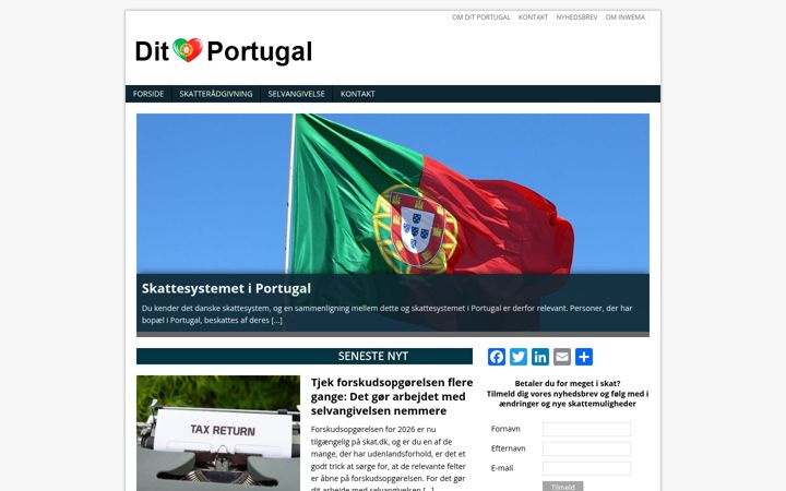 Captura de pantalla de ditportugal.dk