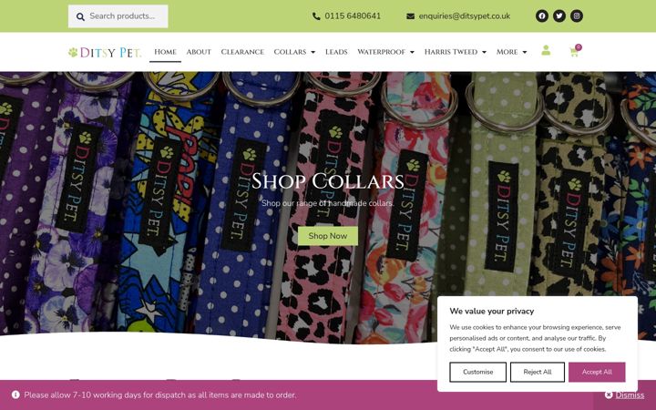 Screenshot di ditsypet.co.uk