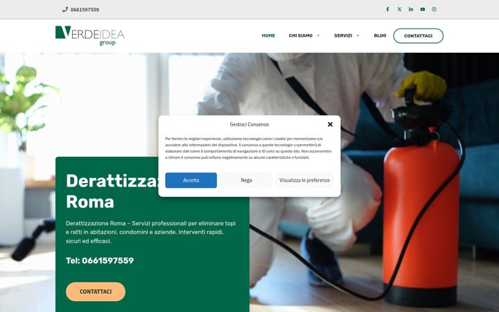 Screenshot di dittaderattizzazioneroma.it