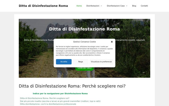 Screenshot of dittadisinfestazioneroma.it