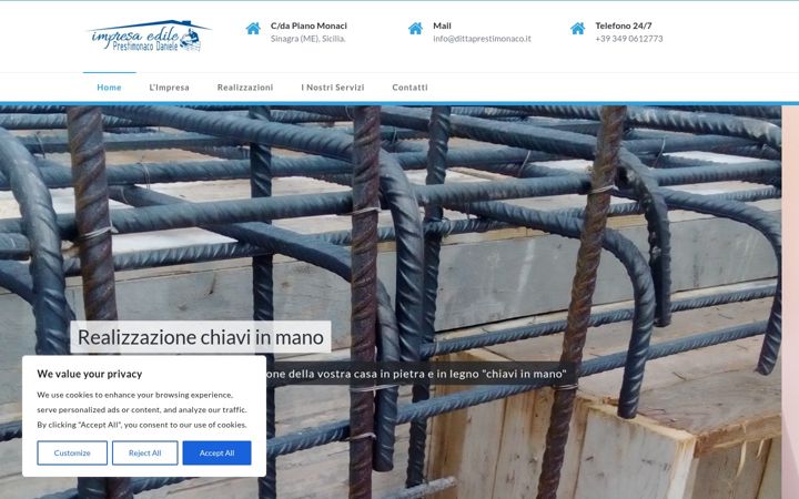 Screenshot of dittaprestimonaco.it