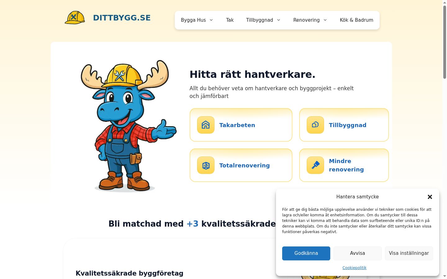 Screenshot tal-banner tal-kunsens muri qabel kwalunkwe interazzjoni