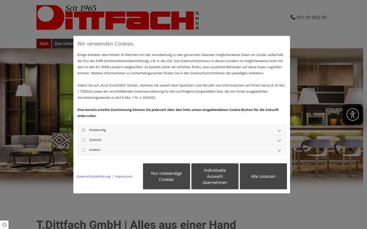 Screenshot of dittfach-handwerk.de