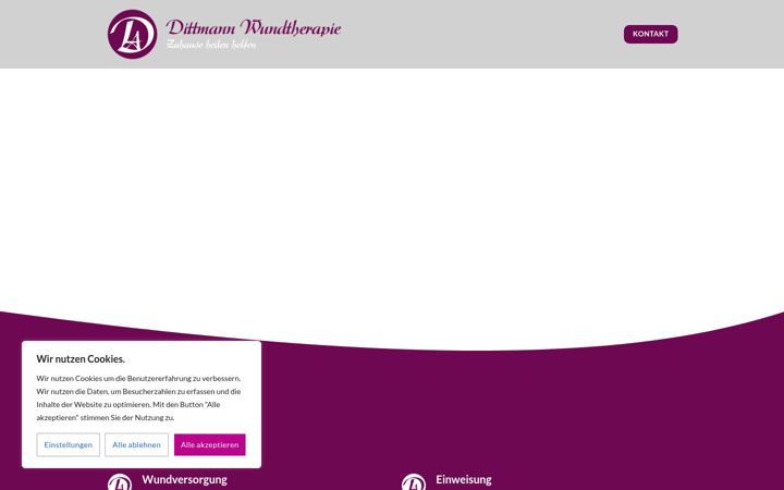 Screenshot of dittmann-wundtherapie.de