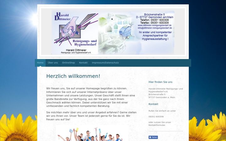 Screenshot ta' dittmeier-reinigungsbedarf.de