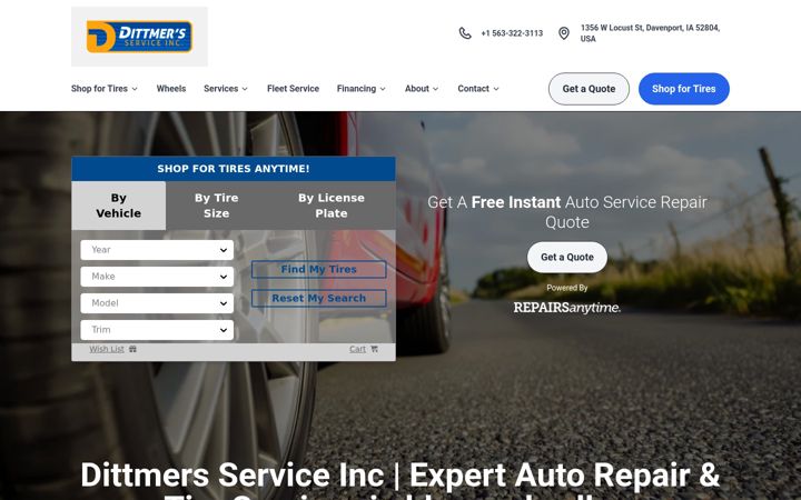 Screenshot of dittmersservice.com