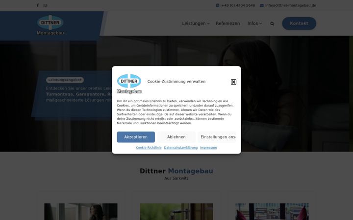 Screenshot of dittner-montagebau.de