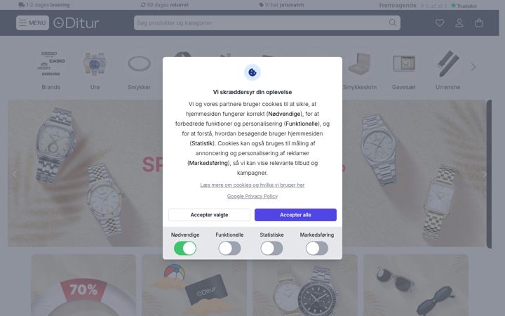 Screenshot of ditur.dk