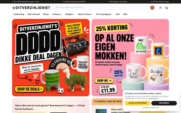 Snimka zaslona za ditverzinjeniet.nl