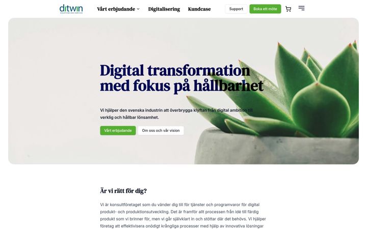 Captura de ecrã de ditwin.se
