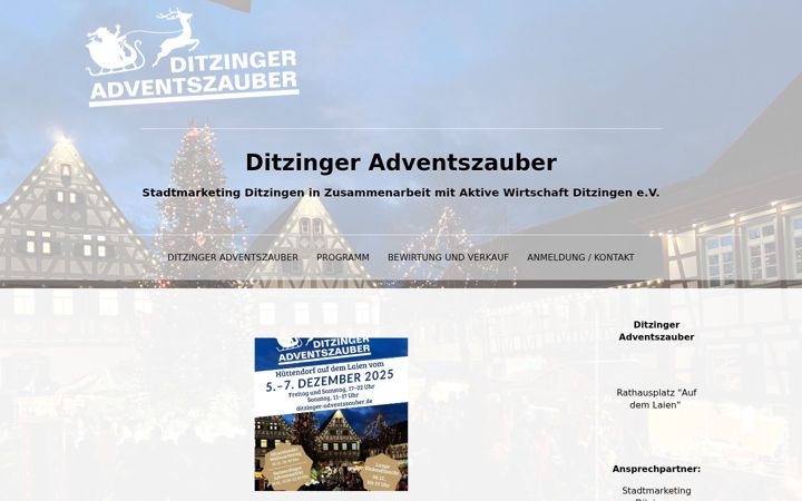 Screenshot of ditzinger-adventszauber.de