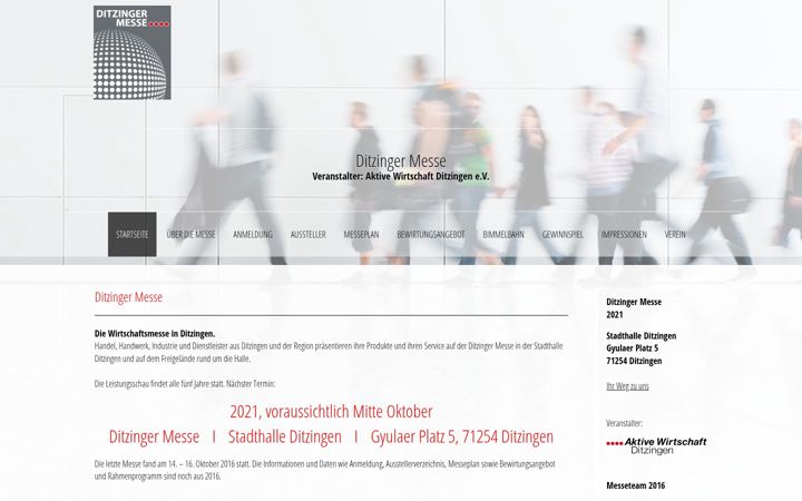 Screenshot of ditzinger-messe.de