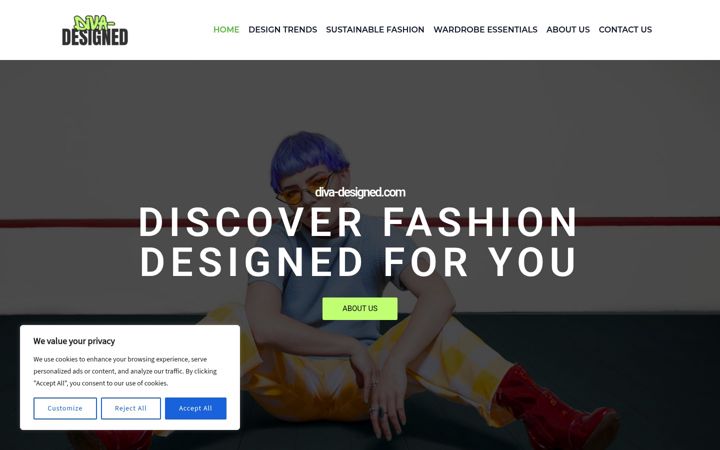 Screenshot of diva-designed.com