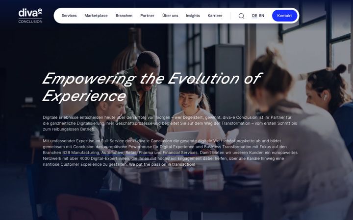 Screenshot of diva-e.com