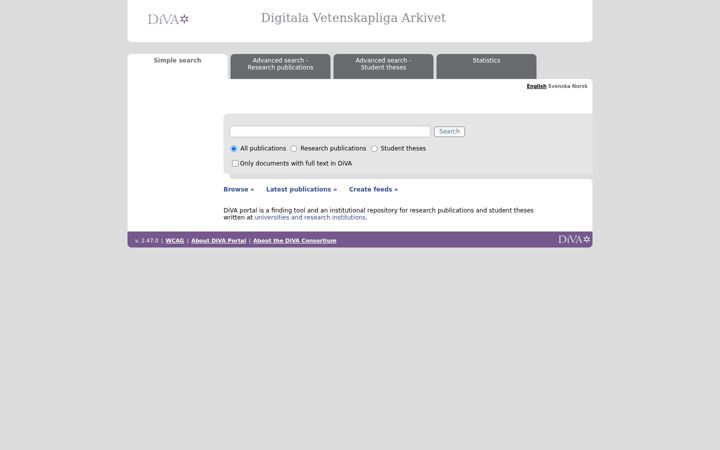 Screenshot ta' diva-portal.org