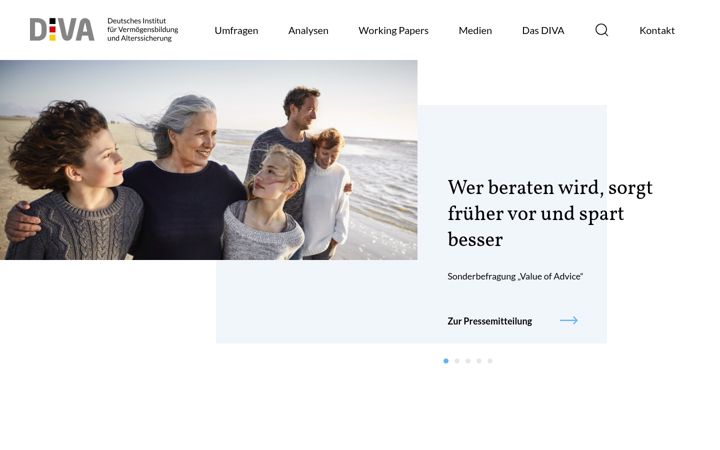 Screenshot of diva.de
