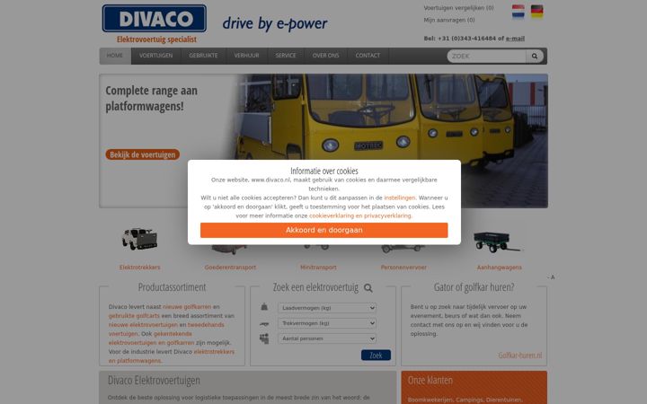 Snimka zaslona za divaco.nl