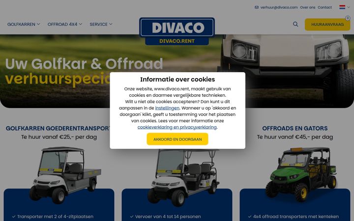 Screenshot of divaco.rent