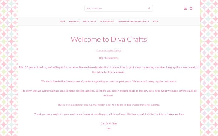 Screenshot di divacrafts.co.uk