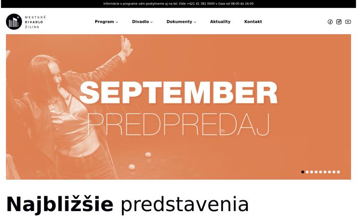 Screenshot of divadlozilina.eu