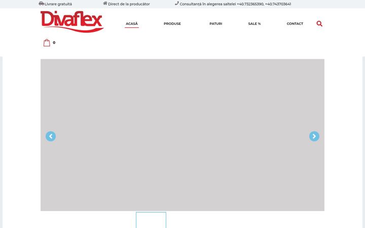 Екранна снимка на divaflex.ro
