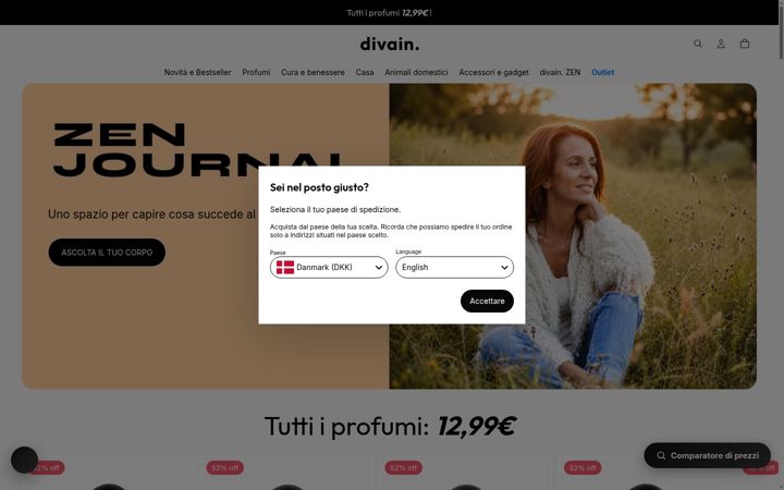 Screenshot of divainparfums.it