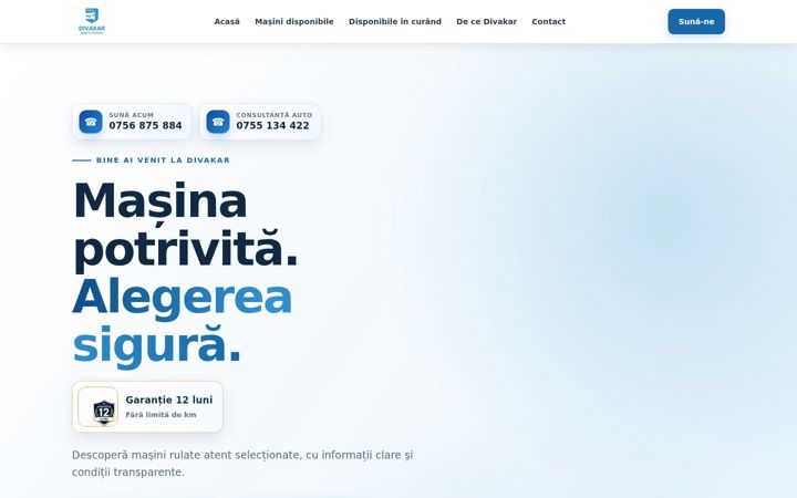 Екранна снимка на divakar.ro