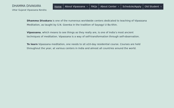 Screenshot of divakara.dhamma.org