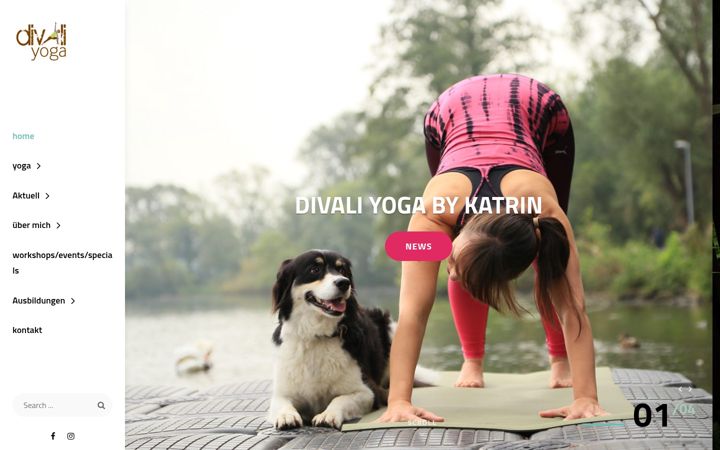Screenshot of divali-yoga.de