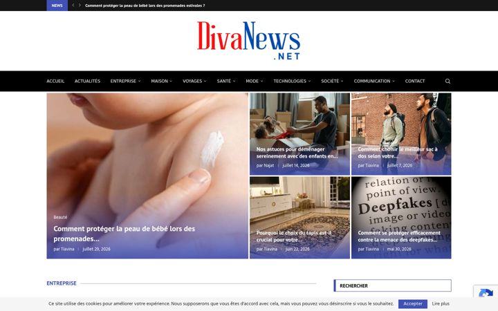Snímek obrazovky divanews.net
