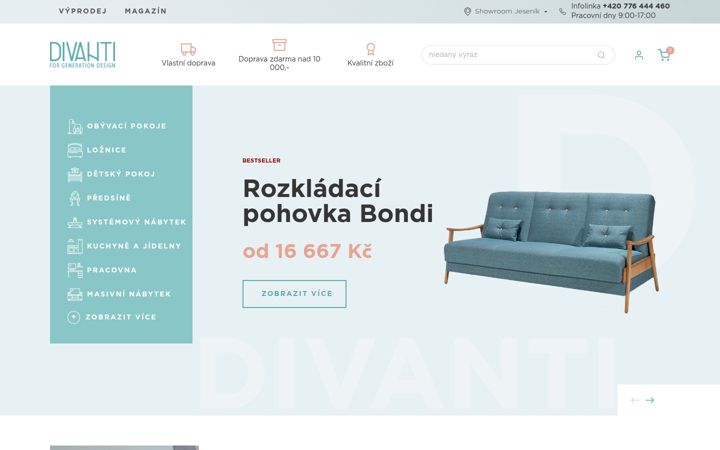 Screenshot di divanti.cz