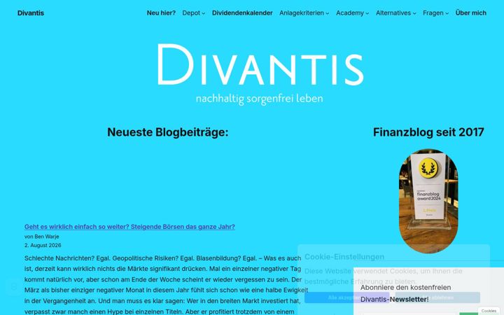 Screenshot of divantis.de