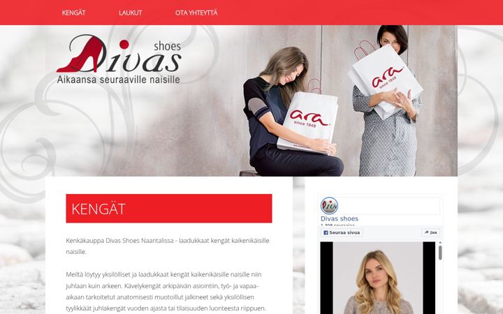 Screenshot di divas.fi
