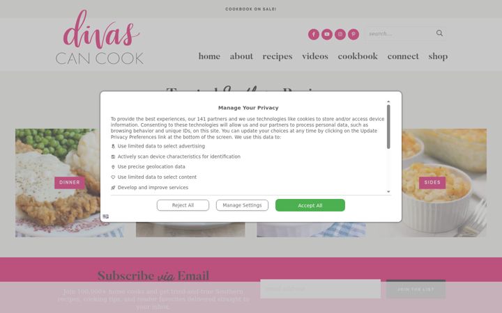 Screenshot of divascancook.com