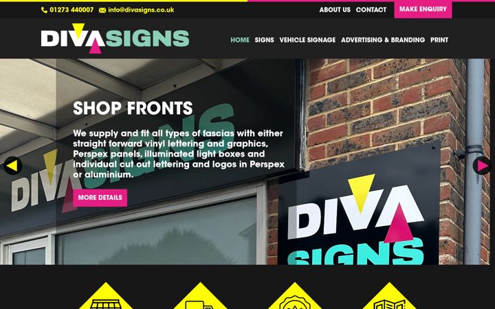Screenshot di divasigns.co.uk