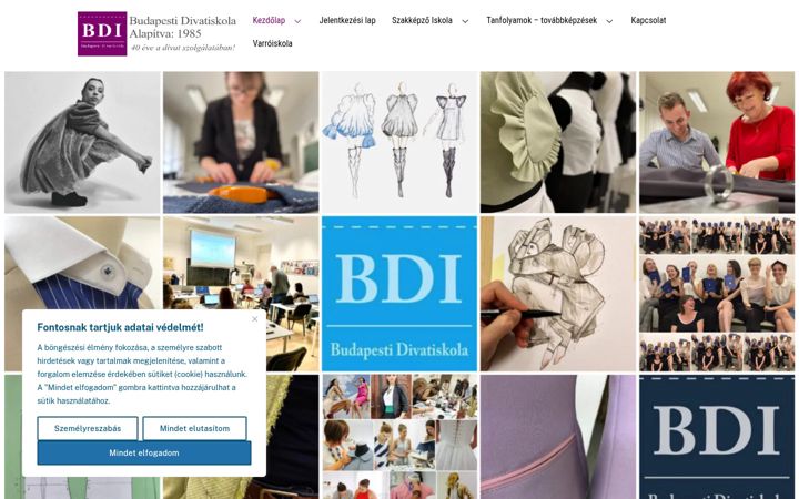 Screenshot of divatiskola.hu