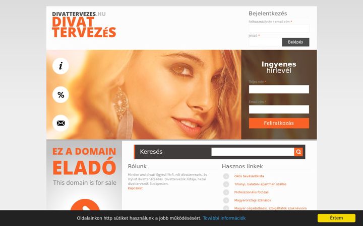 Screenshot of divattervezes.hu