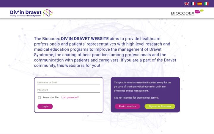 Screenshot of dive-in-dravet.com