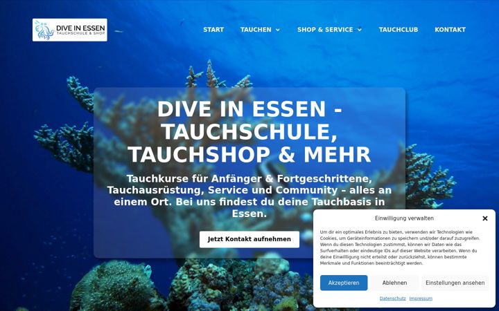 Screenshot of dive-in-essen.de