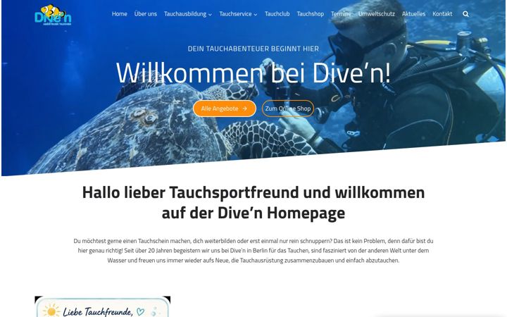 Screenshot of dive-n.de