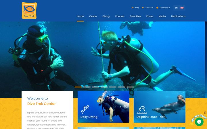 Screenshot of dive-trek.com