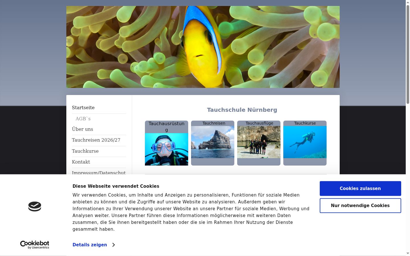 Screenshot of the consent banner shown before any interaction