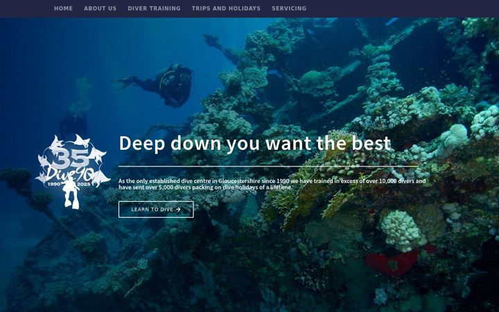 Zrzut ekranu dive90.co.uk