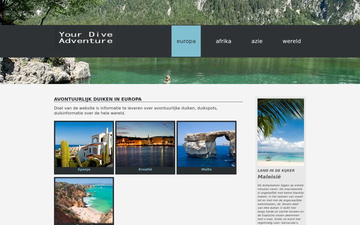 Screenshot of diveadventure.be