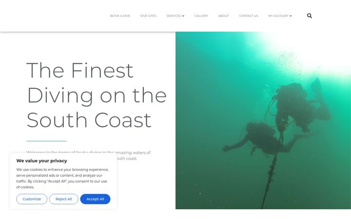 Zrzut ekranu divebeyond.co.uk